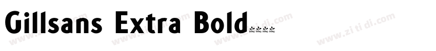 Gillsans Extra Bold字体转换